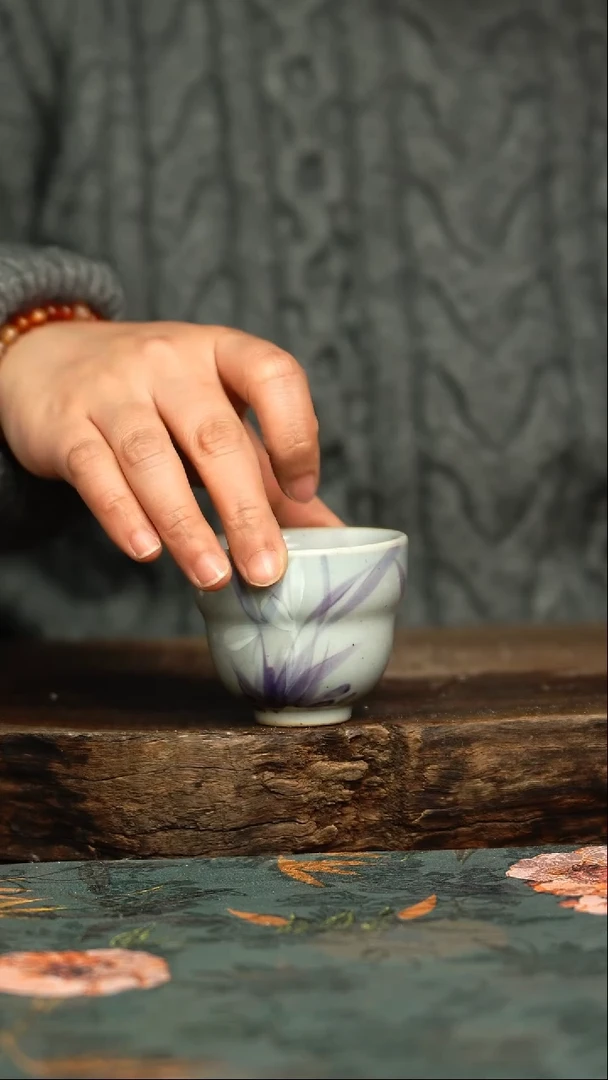 【闪购商品】杯釉下彩手工手绘同款陶器