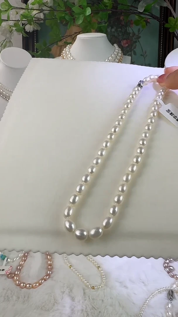 淡水珍珠银S925镶嵌颈饰1