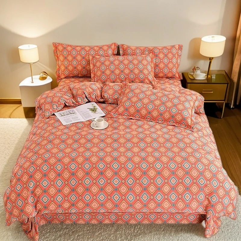 【华丽图饰桔（纽扣）】被罩-单双人