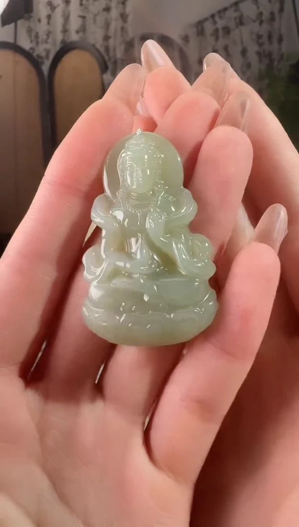 和田玉未镶嵌颈饰观音15