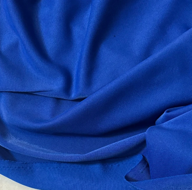 春秋面料【珠光菠萝纹针织宝蓝色】裤子，套装，半裙，连衣裙时装面料