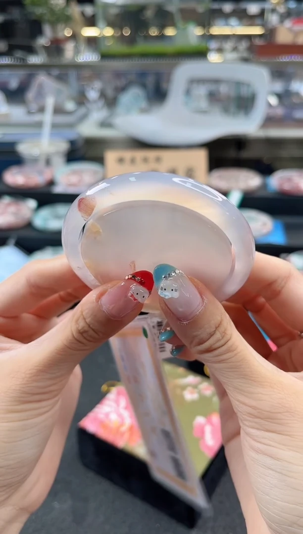 未镶嵌手镯石英质玉六*六圈口（赠品镯心）