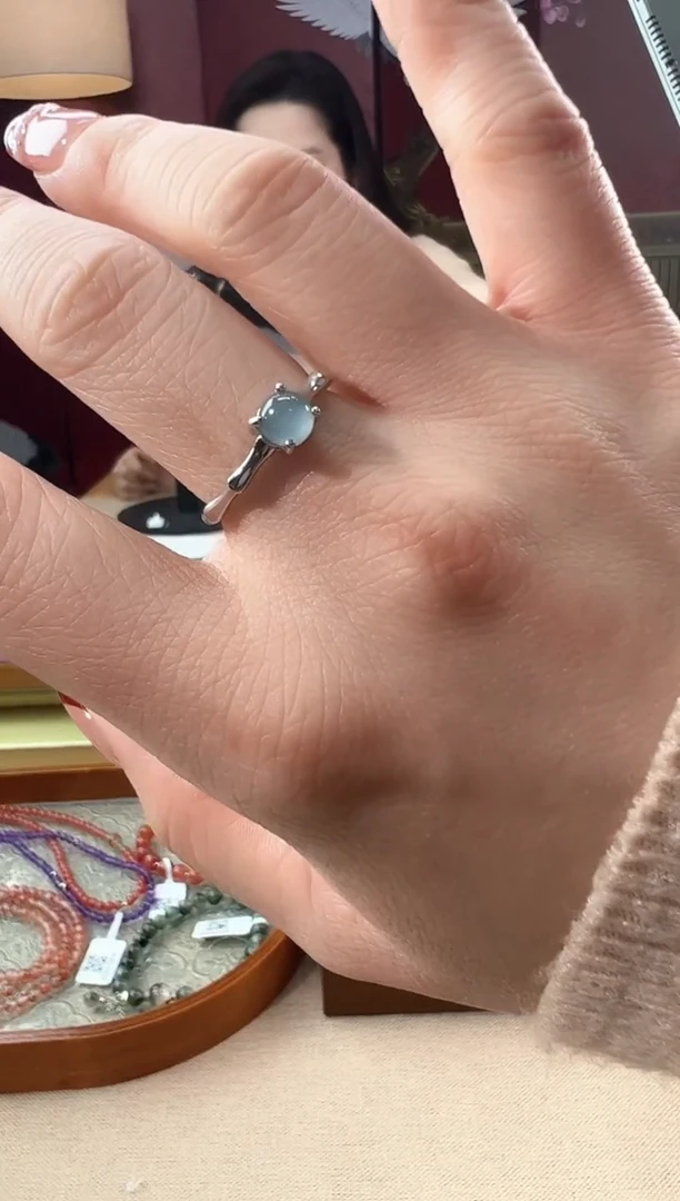 【闪购商品】翡翠戒指银S925镶嵌KT24040510