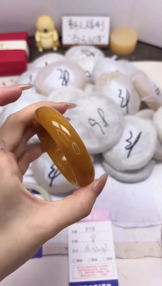 石英质玉手镯未镶嵌315-财气镯-圈口56