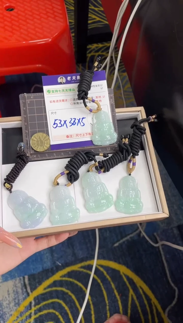 未镶嵌挂件翡翠观音FL10/多样性发其一CP配绳
