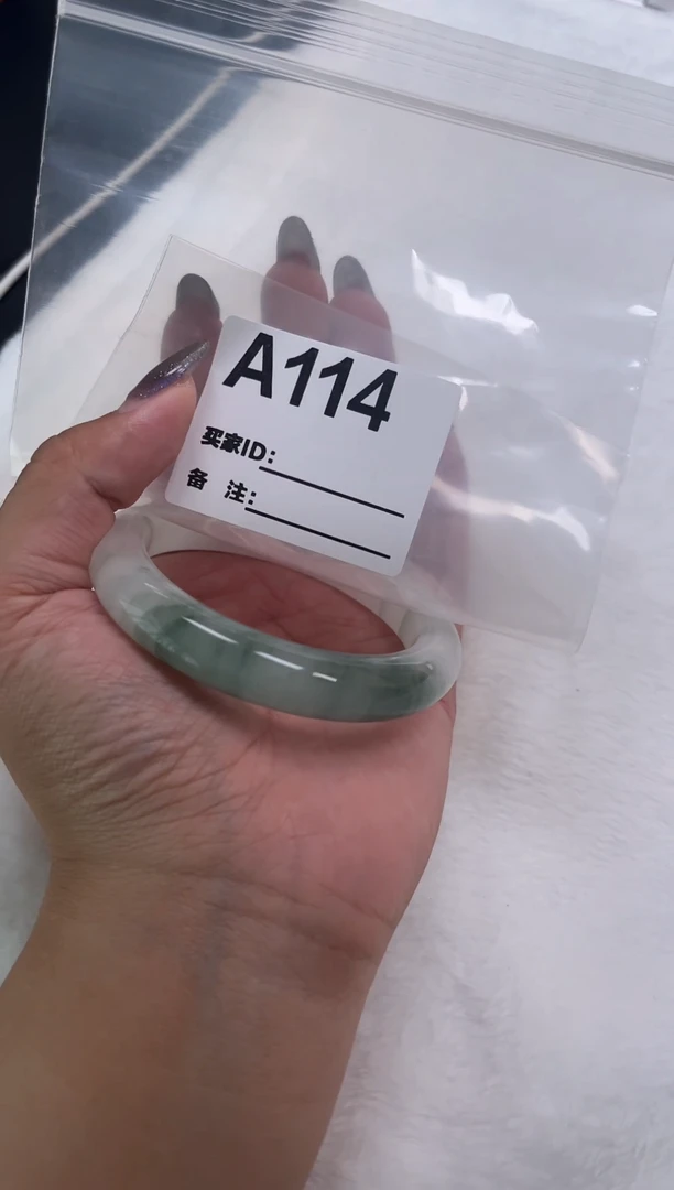 石英质玉（天山翠）手镯未镶嵌A114