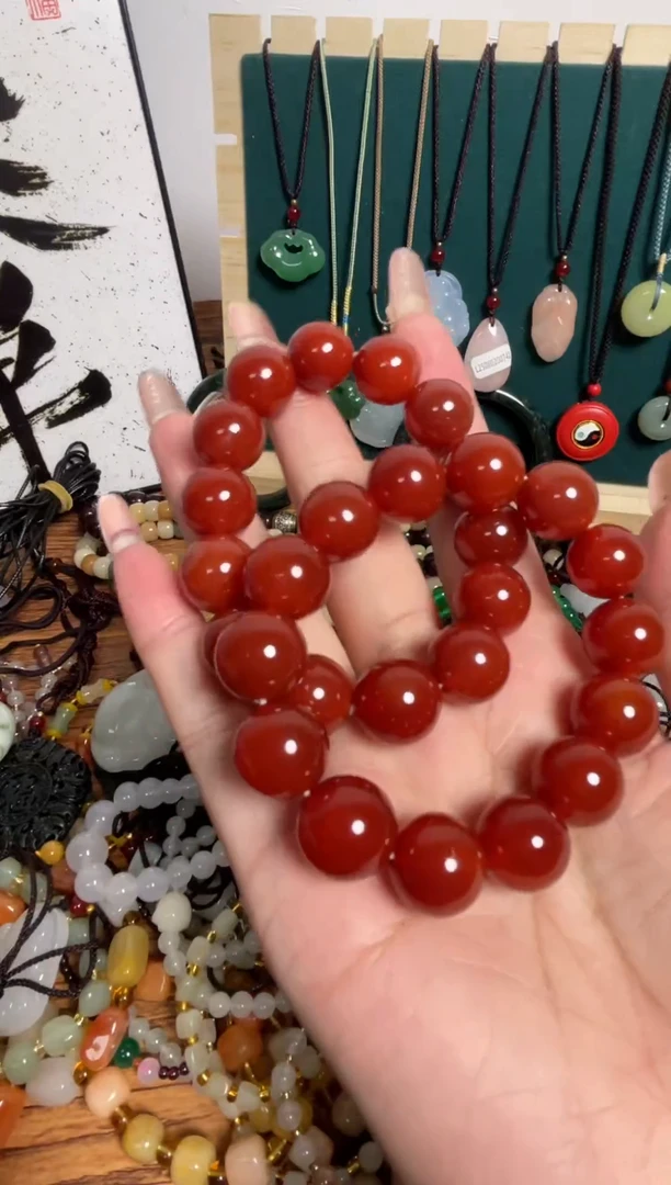 未镶嵌手链玛瑙/玉髓14mm珠子手串