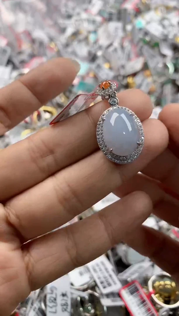 银S925镶嵌戒指翡翠888----1