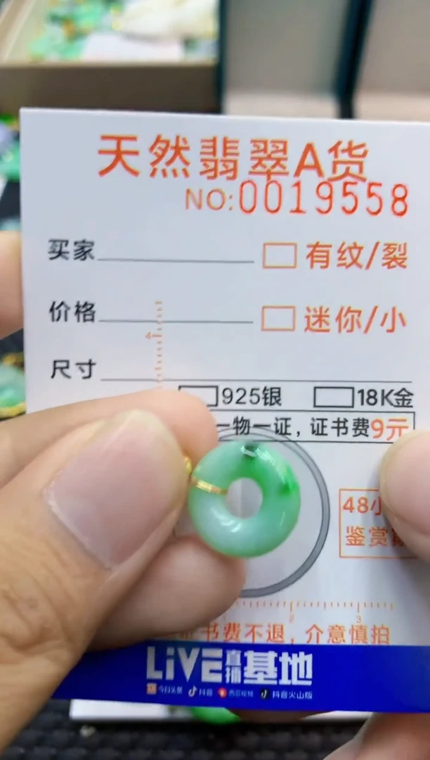 翡翠未镶嵌吊坠(不含链)1