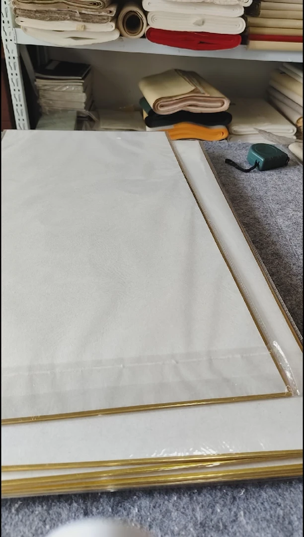 33*66金边硬卡5张纯手工宣纸