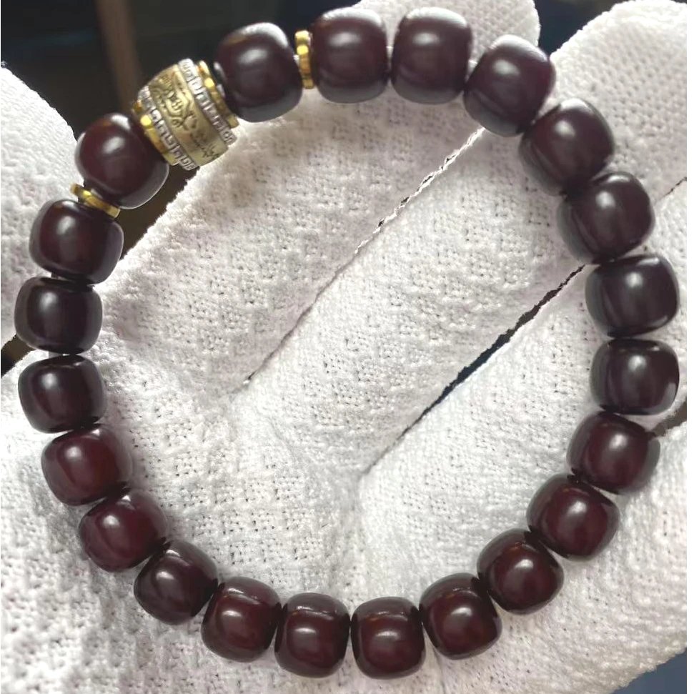 【璞心国潮】溏心老料玉化菩提根，手串