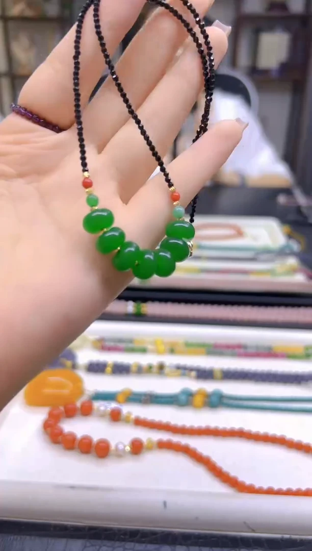 翡翠未镶嵌项链DIY款X365