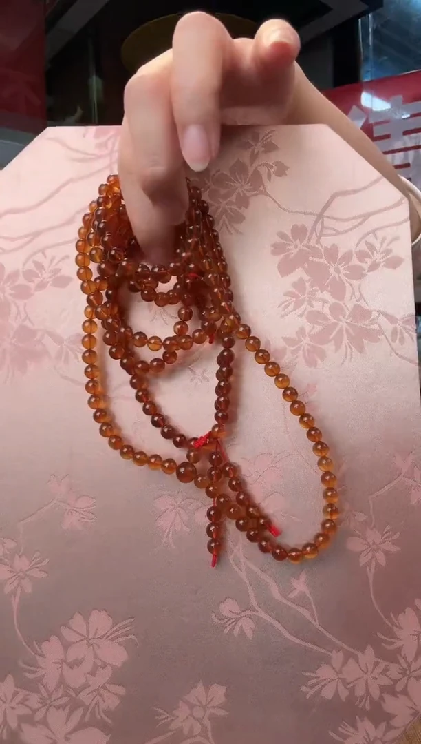 琥珀颈饰未镶嵌紫罗兰108 多样性发其一