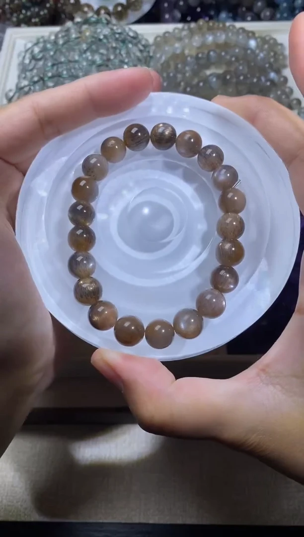 未镶嵌手串水晶黑金骨干石