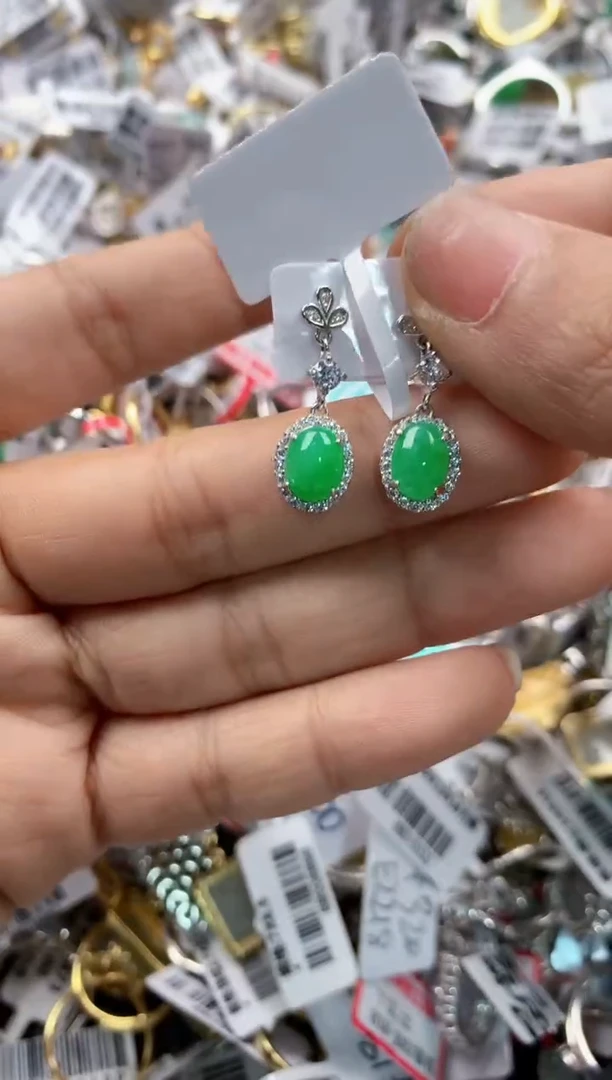 银S925镶嵌戒指翡翠777   7