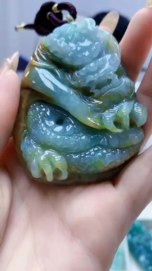 未镶嵌定制翡翠5028DD-毛货挂件100