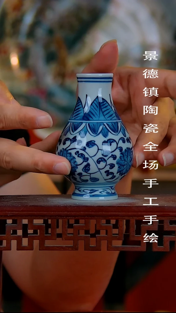 摆件手景德镇陶瓷 全场手工绘