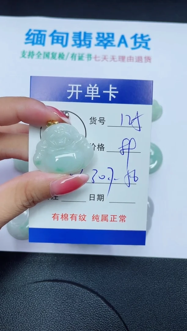翡翠未镶嵌吊坠(赠链)125