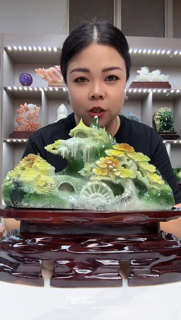 石材天然岫岩玉摆件