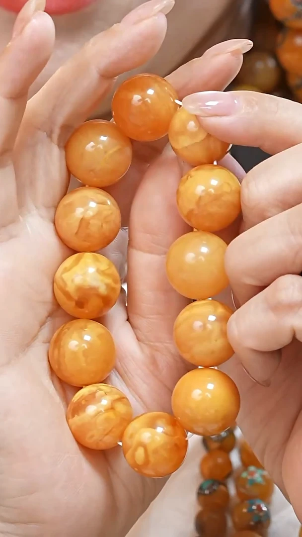 蜜蜡颈饰未镶嵌4357天然蜜蜡珠宝奇石云端妖孽石膏蜡全部保真