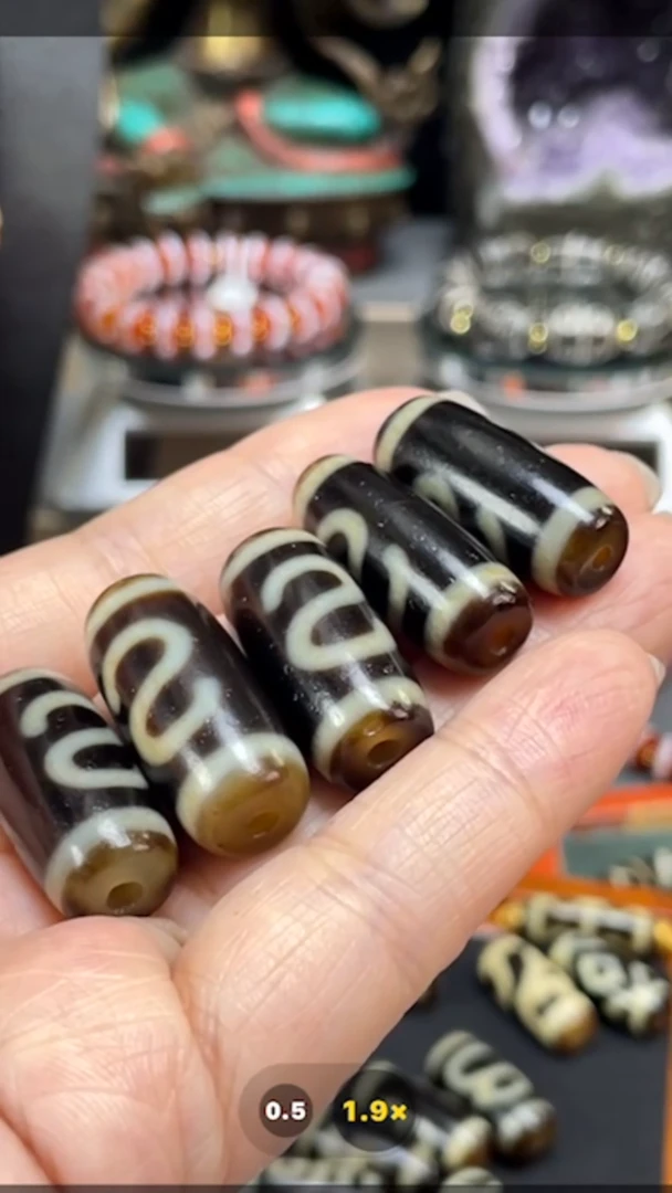 裸珠玛瑙/玉髓（覆膜）金钱钩单珠/多样性发一