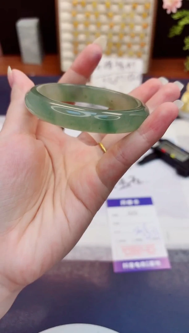 未镶嵌手镯石英质玉325-东陵玉-圈口56
