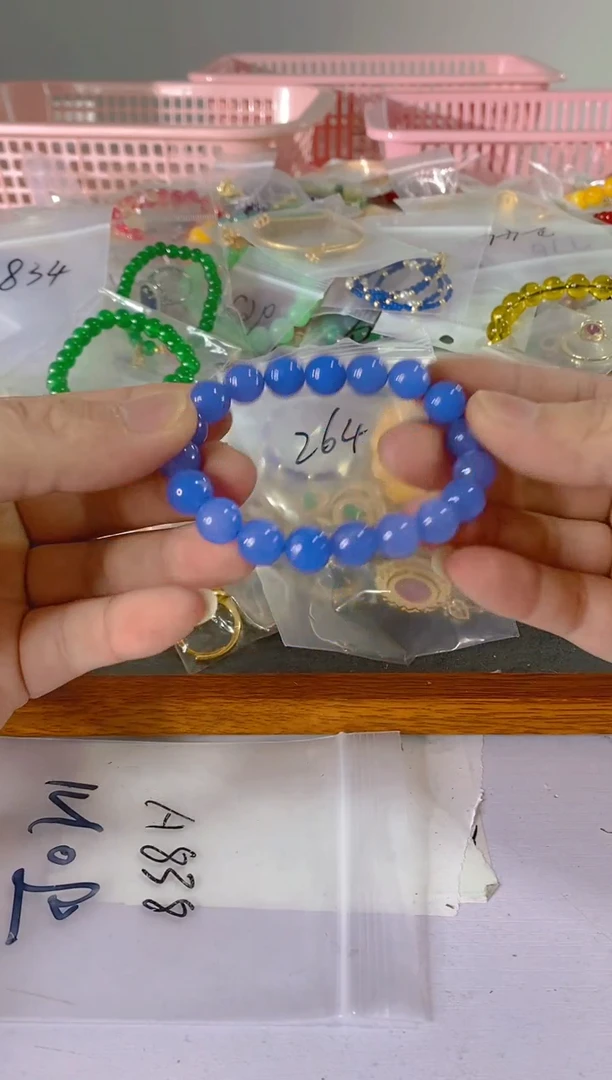 【闪购商品】水晶颈饰银S925镶嵌264红宝，蓝宝，多样性发一件赠链