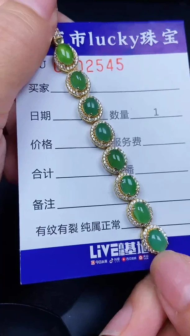 翡翠银S925镶嵌颈饰2545