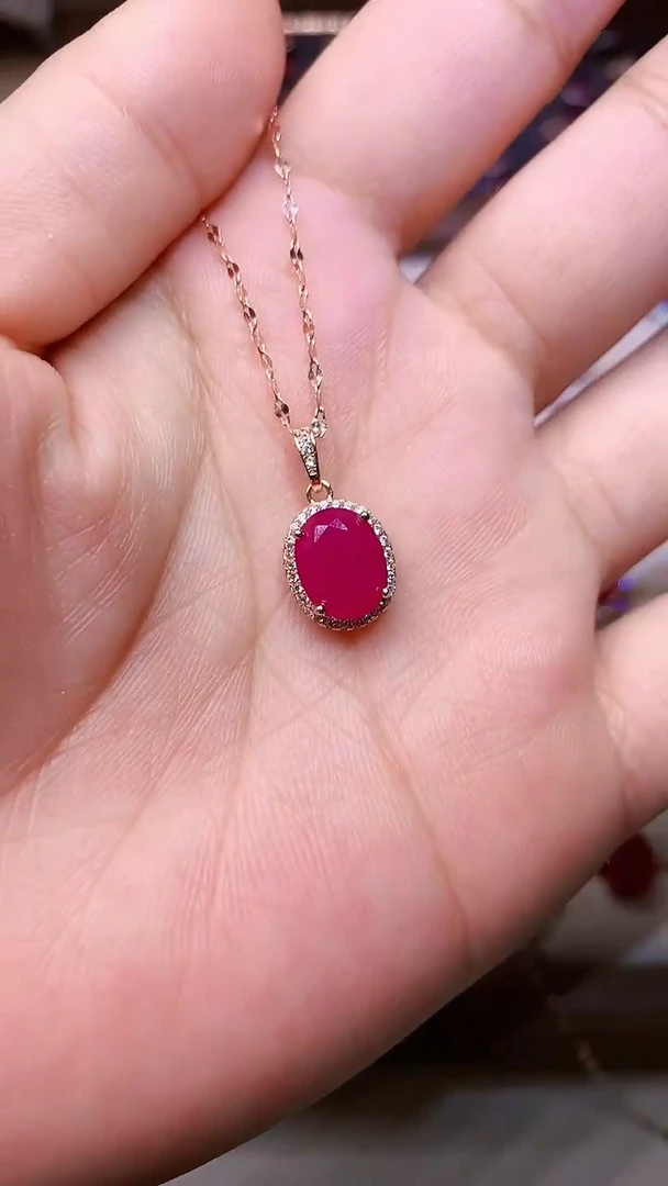 【闪购商品】红宝石颈饰银S925镶嵌000