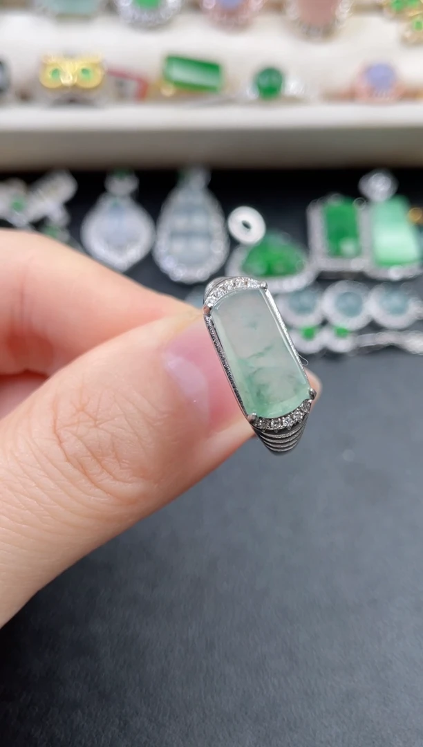 银S925镶嵌戒指翡翠51