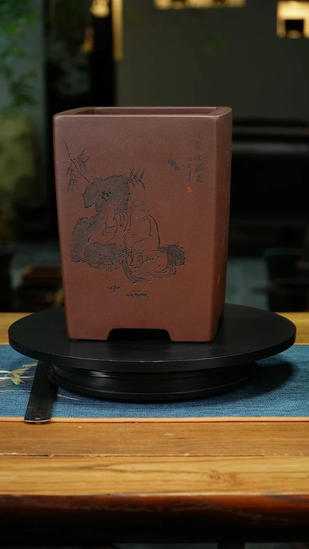 紫砂花盆蛇**子精品兰花盆