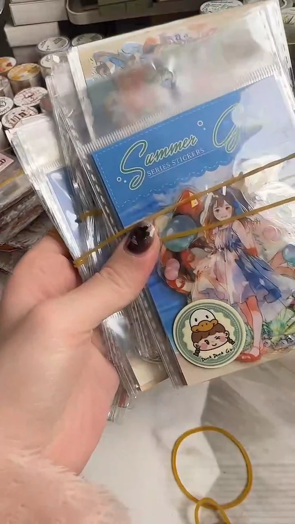 夏日少女贴纸 6款