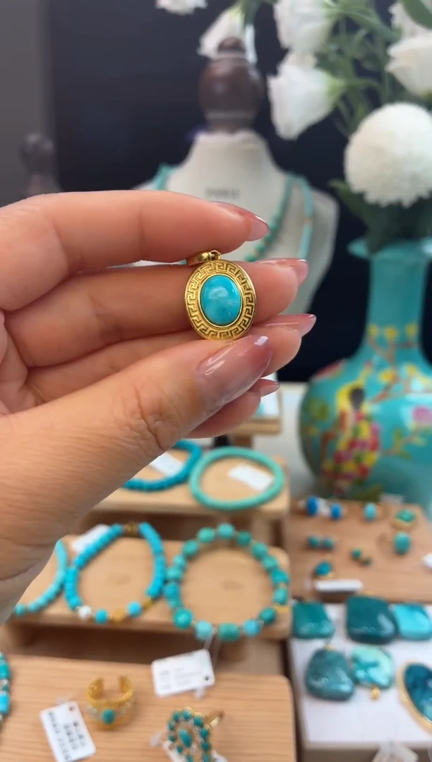 合金绿松石吊坠(不含链)1