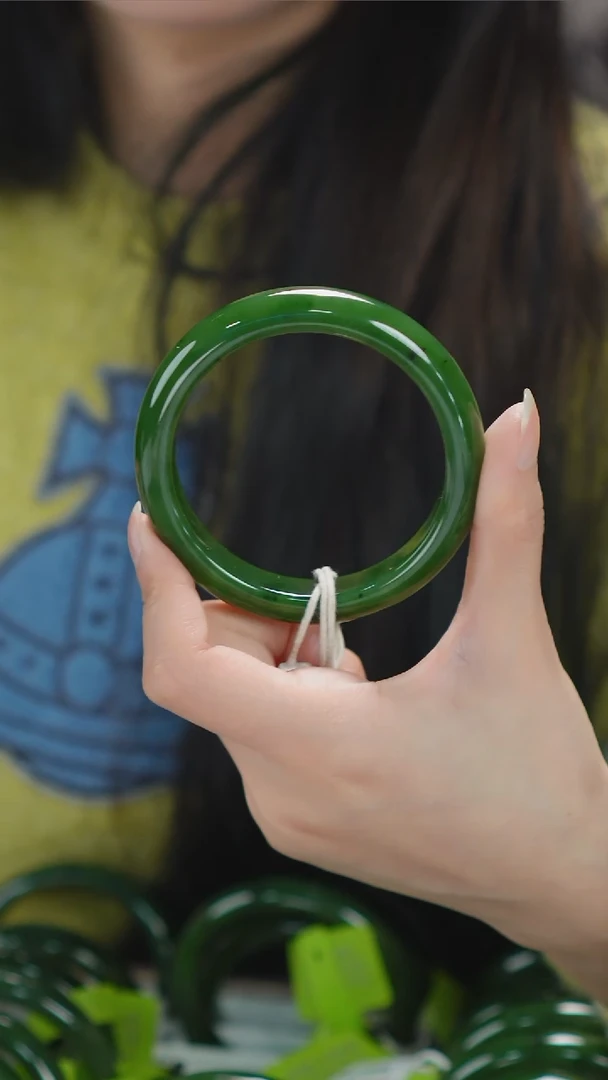 【闪购商品】和田玉手镯未镶嵌48【柚子来啦】和田玉拍一发一58