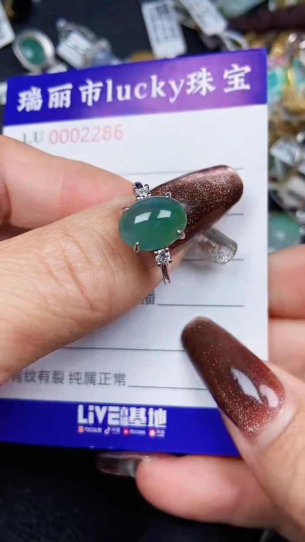 颈饰银S925镶嵌翡翠2286
