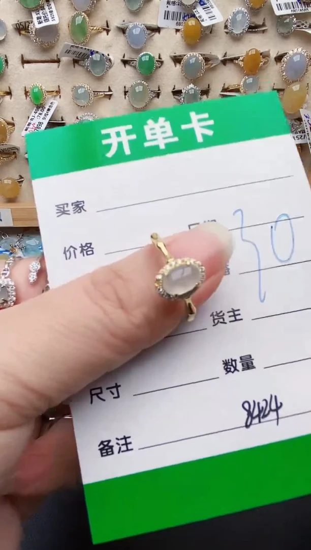 颈饰银S925镶嵌翡翠镜**姐8424