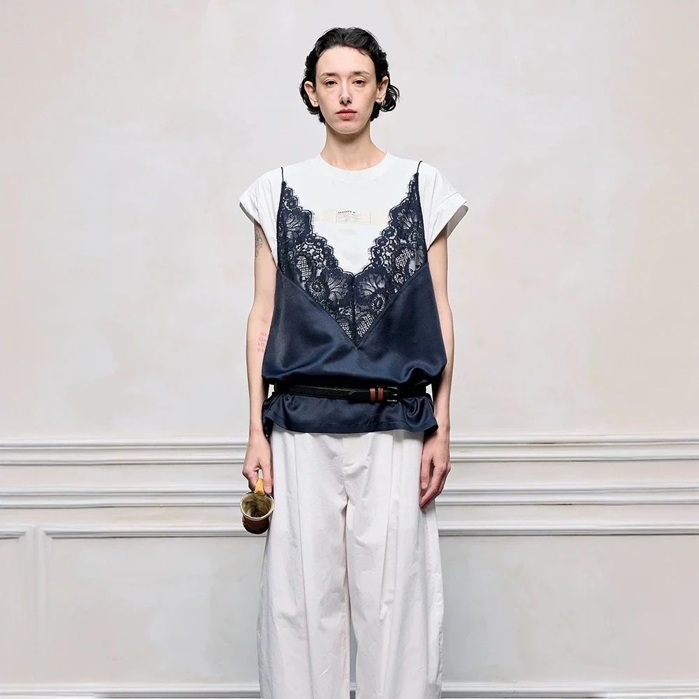 【VIINS】YOUWEI有尾2025夏季新品可叠式蕾丝吊带5211