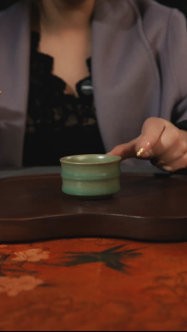 杯子瓷汝州原产地原矿仿古老釉q