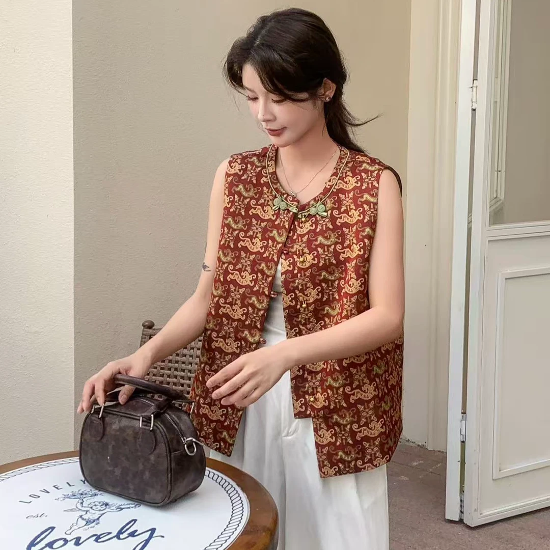 【青铜马甲】新中式国风网红时尚ins复古秋冬马甲25125