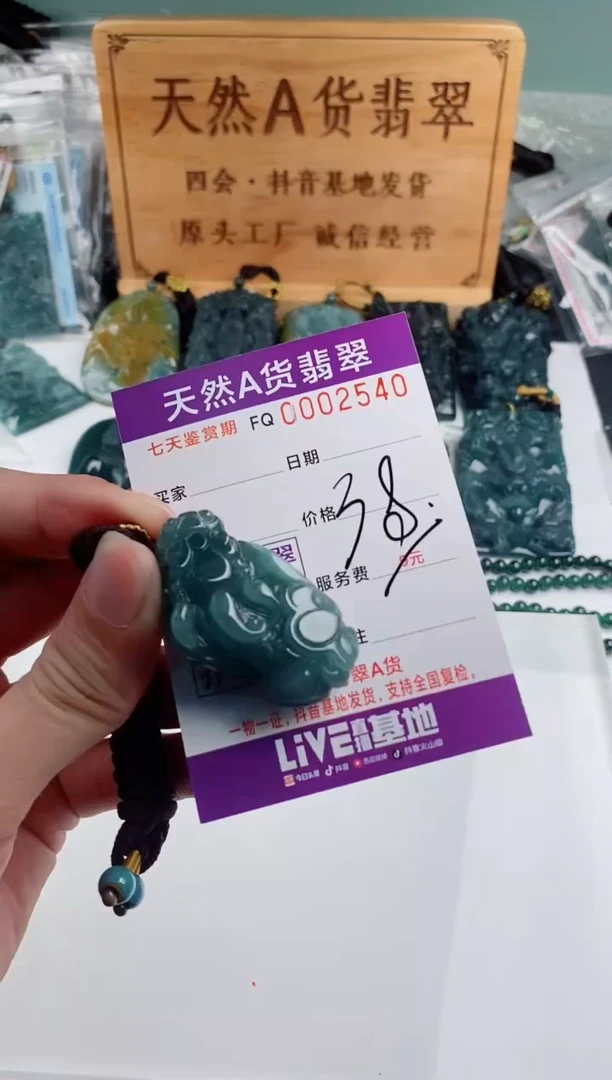 颈饰未镶嵌翡翠多样性随机一件发货 貔貅38