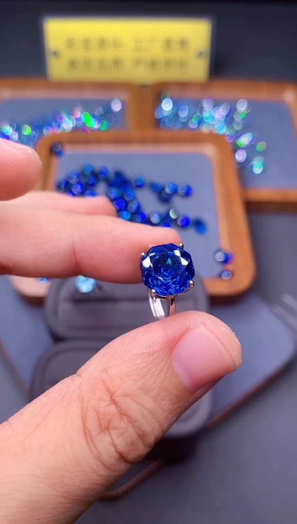 托帕石戒指银S925镶嵌0000