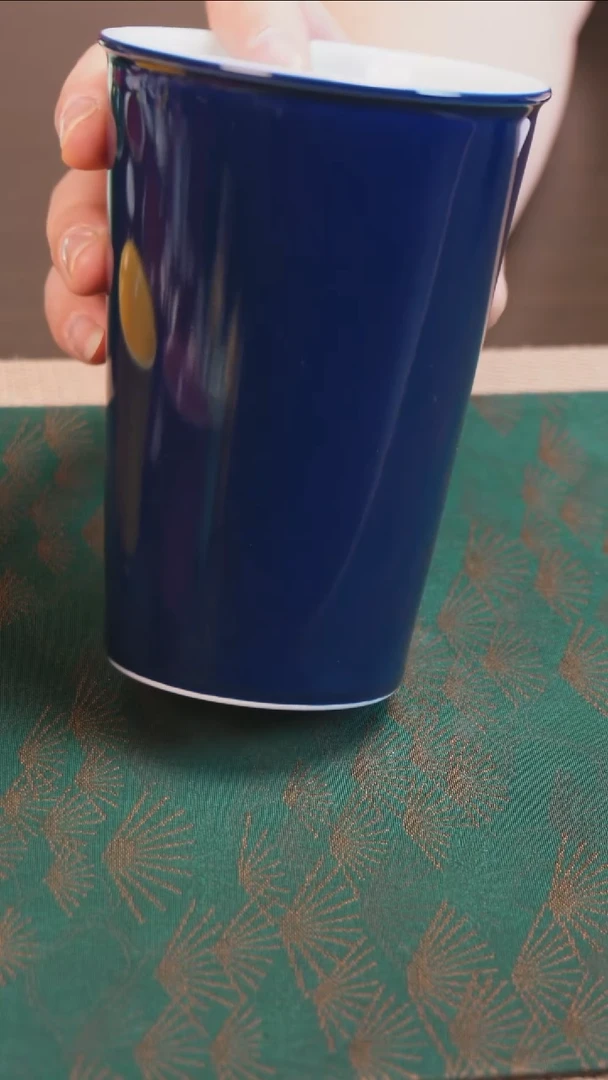 杯子耕道堂霁蓝可乐杯