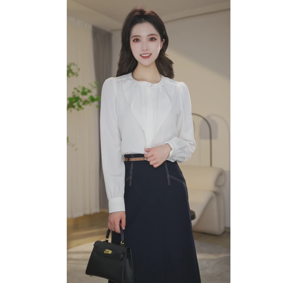 【婷婷甄选】欧若风新春衬衫女长袖2025新款8591338法式气质衬衣