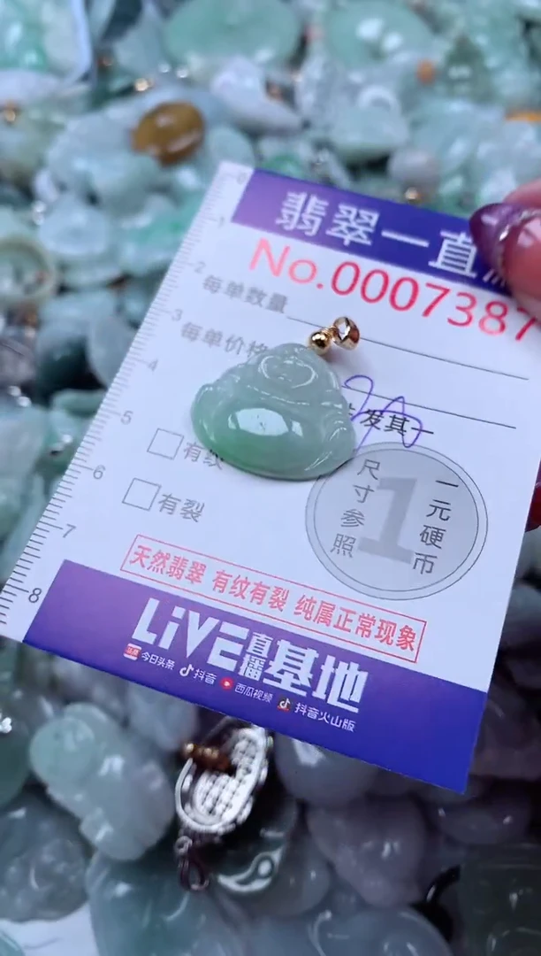翡翠未镶嵌吊坠(不含链)7387