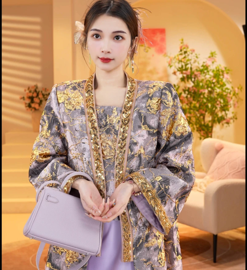 东方紫螺/新中式马甲国风女装精美套装2025c7680小小-大女王仓