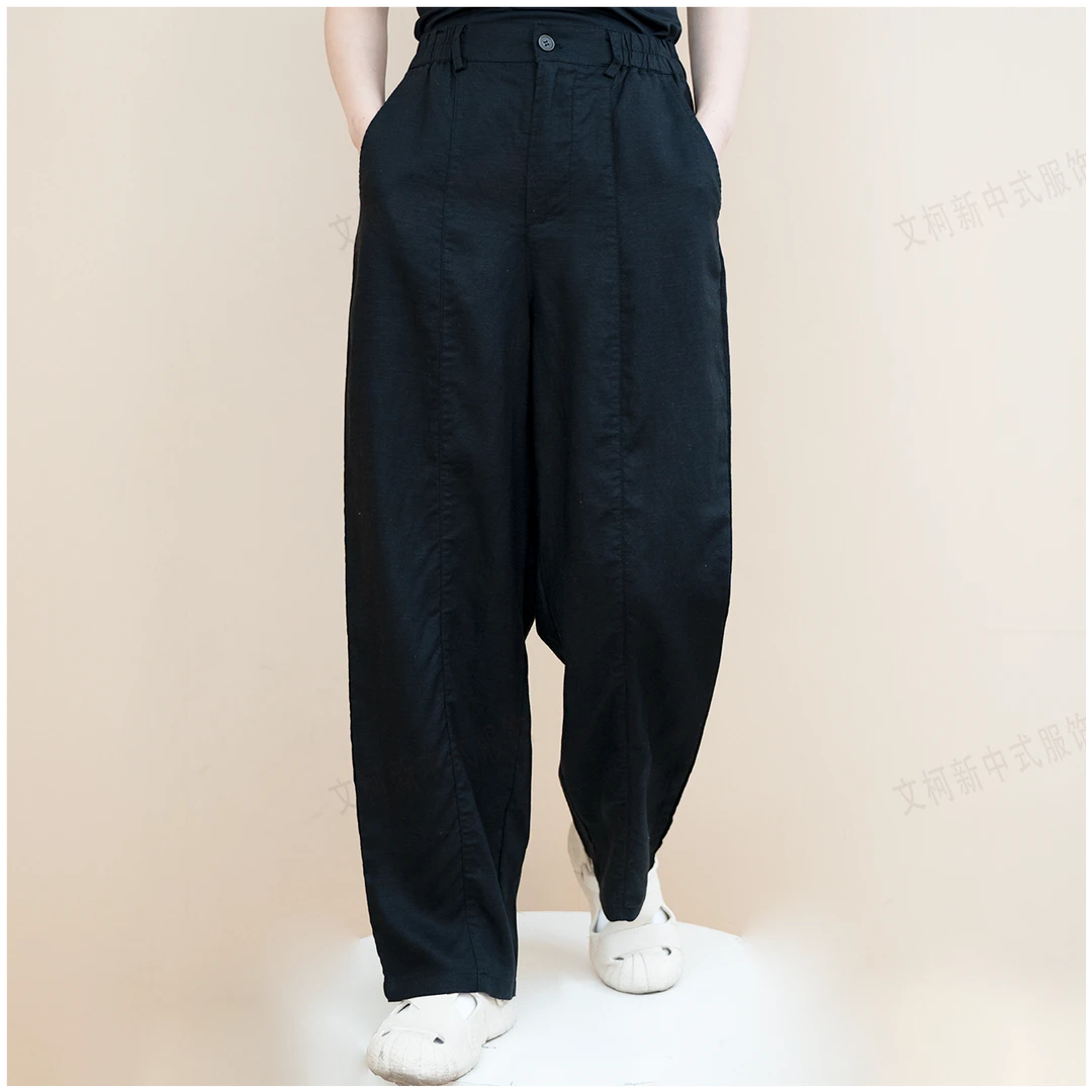 2025春夏款男士休闲直筒裤宽松舒适休闲百搭透气男阔腿裤