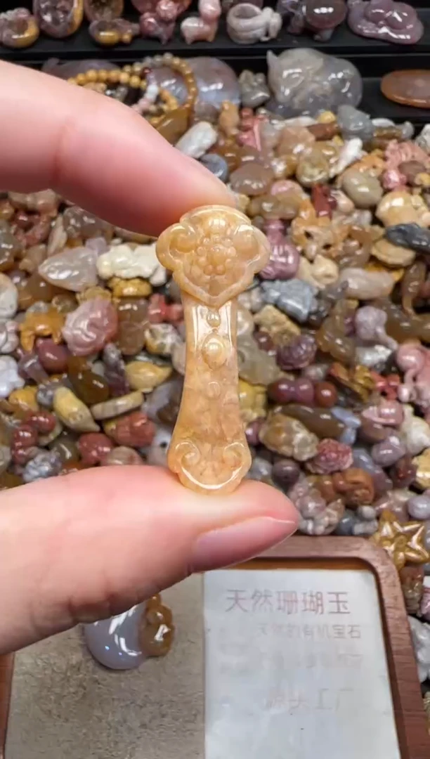 颈饰未镶嵌硅化珊瑚（珊瑚玉）197