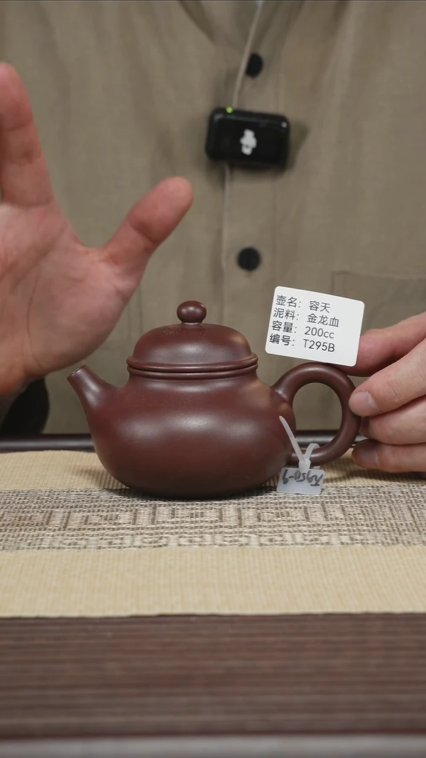 茶壶紫砂T295B 金龙血 容天 200cc