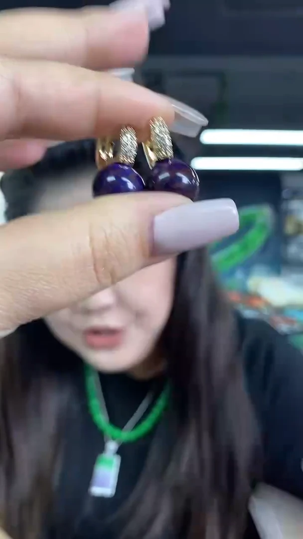 苏纪石（舒俱来）银S925镶嵌耳饰多样性发其一颜色微差
