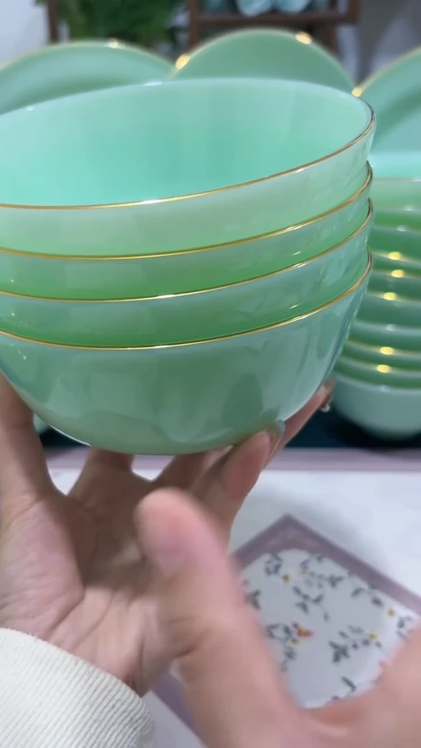 5.5英寸玉瓷碗4个口径13.8厘米